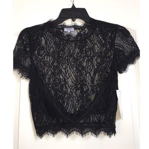 NWT- Tobi Lace Crop Top